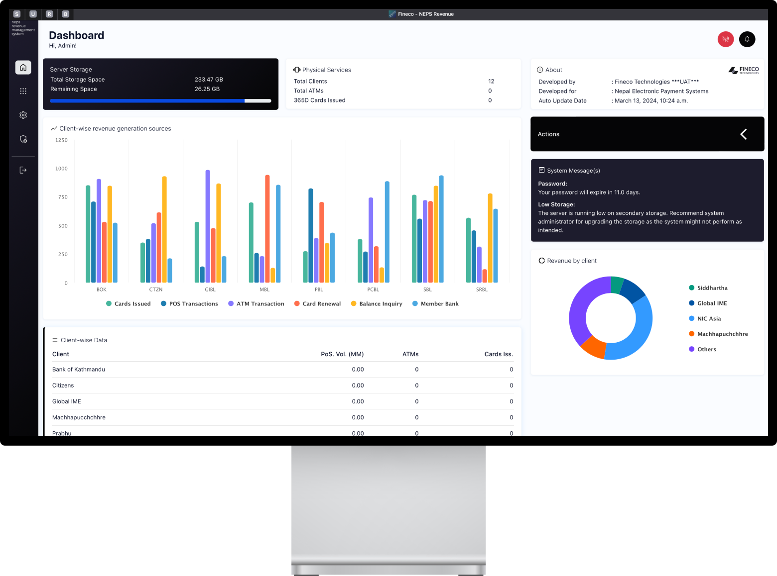 VISA MasterCard UPI Revenue System Image